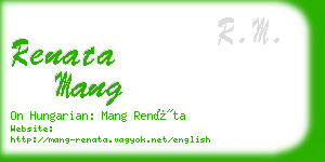 renata mang business card